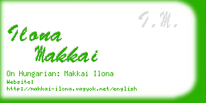 ilona makkai business card